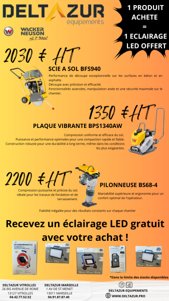 PROMOTION WACKER NEUSON dans les Bouches du Rhônes